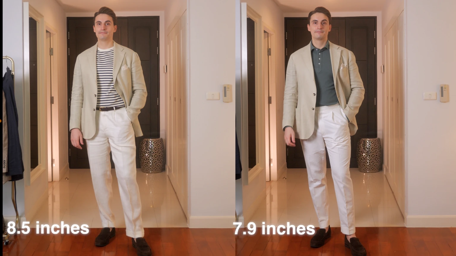 Pant width comparison